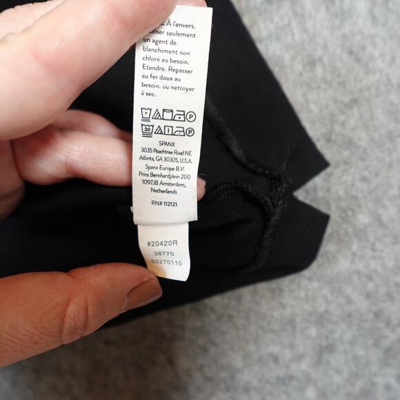 Spanx Top Womens Small The Perfect Funnel Black Classic Black Pointe 20420R - Picture 8 of 9